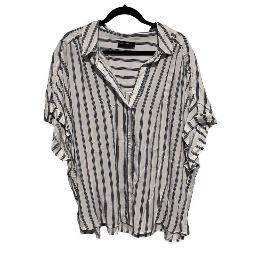 Lane Bryant Womens Button Up Top Size 24